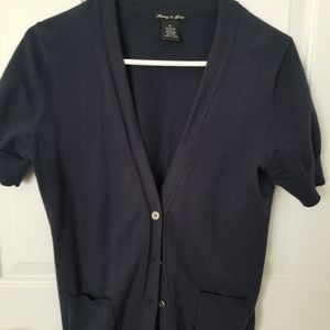 Short sleeve navy cardigan